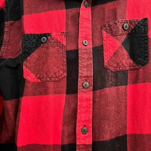 American rag mens plaid button up shirt - Picture 3 of 5